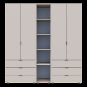 Распашной шкаф для одежды Гелар с Этажеркой Кашемир 2+2 ДСП 193.2х49.5х203.4 Распашной шкаф для одежды Гелар с Этажеркой Кашемир 2+2 ДСП 193.2х49.5х203.4