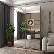 Шкаф купе G-Caiser Графит 2 Зеркала / 3 части 160х60х240 Шкаф купе G-Caiser Графит 2 Зеркала / 3 части 160х60х240