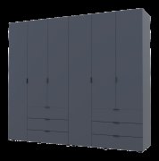 Распашной шкаф для одежды Гелар комплект Графит 3+3 ДСП 232,4х49,5х203,4 Распашной шкаф для одежды Гелар комплект Графит 3+3 ДСП 232,4х49,5х203,4