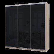 Шкаф купе Сити Лайт Слим Дуб Сонома Стекло Черное 225х60х225 Шкаф купе Сити Лайт Слим Дуб Сонома Стекло Черное 225х60х225