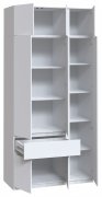 Шкаф с антресолью и полками "Брайт" 1221х520х2400 h . Белый (правосторонний) Шкаф с антресолью и полками "Брайт" 1221х520х2400 h . Белый (правосторонний)
