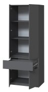 Шкаф с полками "Брайт" 800х520х2000 h . Антрацит (Телескопические направляющие) Шкаф с полками "Брайт" 800х520х2000 h . Антрацит (Телескопические направляющие)