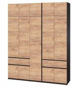 Шкаф с антресолью "Брайт" 2021х520х2400 h . Венге магия / Дуб крафт золотой Шкаф с антресолью "Брайт" 2021х520х2400 h . Венге магия / Дуб крафт золотой