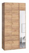 Шкаф с антресолью и зеркалом "Брайт" 1221х520х2400 h . Дуб крафт золотой (правосторонний) Шкаф с антресолью и зеркалом "Брайт" 1221х520х2400 h . Дуб крафт золотой (правосторонний)