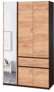 Шкаф с зеркалом "Брайт" 1221х520х2000 h . Венге магия / Дуб крафт золотой (левосторонний) Шкаф с зеркалом "Брайт" 1221х520х2000 h . Венге магия / Дуб крафт золотой (левосторонний)