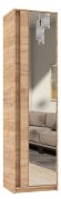 Шкаф с зеркалом "Брайт" 520х376х2000 h . Дуб крафт золотой