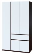 Шкаф "Брайт" 1221х520х2000 h . Венге магия / белый (Телескоп. направляющие, левосторонний) Шкаф "Брайт" 1221х520х2000 h . Венге магия / белый (Телескоп. направляющие, левосторонний)