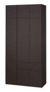 Шкаф с антресолью "Брайт" 1221х520х2400 h . Венге магия (левосторонний)