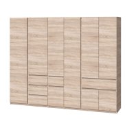 Шкаф "Брайт" 2621х520х2000 h . Дуб сонома (Телескопические направляющие, левостороний)