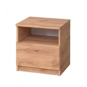 Тумба прикроватная "Брайт" с 1 ящиком 400х376х400 h . Дуб крафт золотой