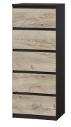 Комод "Брайт" 500х376х1170 h . Венге магия / Дуб крафт серый (телескопические направляющие)