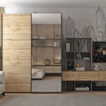 Шафа купе G-Caiser Графіт Дуб Евок 1 ДСП / 1 Дзеркало 160х60х240
