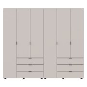 Распашной шкаф для одежды Гелар комплект Кашемир 3+3 ДСП 232.4х49.5х203.4
