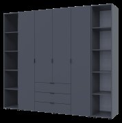 Комплект Гелар с 2 Этажерками Графит 4 ДСП 231.4х49.5х203.4 Комплект Гелар с 2 Этажерками Графит 4 ДСП 231.4х49.5х203.4