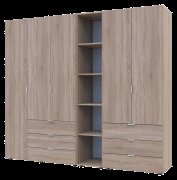 Комплект Гелар з Этажеркою Дуб Сонома 2+3 ДСП 231.9х49.5х203.4 Комплект Гелар з Этажеркою Дуб Сонома 2+3 ДСП 231.9х49.5х203.4