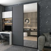 Шкаф купе G-Caiser Графит Графит 1 ДСП / 1 зеркало 180х60х240 Шкаф купе G-Caiser Графит Графит 1 ДСП / 1 зеркало 180х60х240