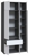 Шкаф с антресолью и полками "Брайт" 1221х520х2400 h . Антрацит / фасад БЕЛЫЙ (правосторонний) Шкаф с антресолью и полками "Брайт" 1221х520х2400 h . Антрацит / фасад БЕЛЫЙ (правосторонний)