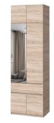Шкаф с антресолью и зеркалом "Брайт" 800х520х2400 h . Дуб сонома Шкаф с антресолью и зеркалом "Брайт" 800х520х2400 h . Дуб сонома