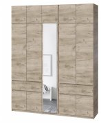 Шкаф с антресолью и зеркалом "Брайт" 2021х520х2400 h . Дуб крафт серый Шкаф с антресолью и зеркалом "Брайт" 2021х520х2400 h . Дуб крафт серый