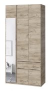 Шкаф с антресолью и зеркалом "Брайт" 1221х520х2400 h . Дуб крафт серый (левосторонний) Шкаф с антресолью и зеркалом "Брайт" 1221х520х2400 h . Дуб крафт серый (левосторонний)