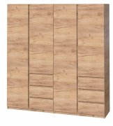 Шкаф "Брайт" 2000х520х2000 h . Дуб крафт золотой (Телескопические направляющие) Шкаф "Брайт" 2000х520х2000 h . Дуб крафт золотой (Телескопические направляющие)