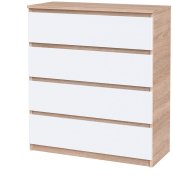 Комод "Брайт" 900х376х950 h . Дуб сонома / Белый (телескопические направляющие)