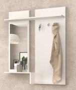 Вешалка с зеркалом "Брайт" 900х140х1110 h Белый (левосторонняя) Вешалка с зеркалом "Брайт" 900х140х1110 h Белый (левосторонняя)