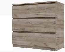 Комод "Брайт" 800х376х730 h . Дуб крафт серый(телескопические направляющие)