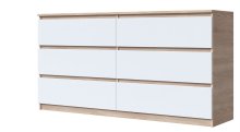 Комод "Брайт" 1500х376х730 h . Дуб сонома / Белый (телескопические направляющие)