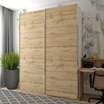 Шкаф купе G-Caiser Белый / Дуб Эвок 2 ДСП / 3 части 180х60х240