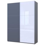 Шкаф купе G-Caiser Графит Графит 1 ДСП / 1 стекло / 3 части 180х60х240