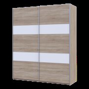 Шкаф купе L-Caiser Дуб сонома вставки Белый 2 ДСП 180х60х213 Шкаф купе L-Caiser Дуб сонома вставки Белый 2 ДСП 180х60х213