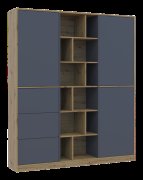 Шкаф для одежды Морган Дуб Артизан/Графит ДСП/Шухляды 180х38.5х210