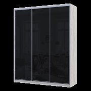 Шкаф купе Сити Лайт Слим Белое Дерево Стекло Черное 180х60х225 Шкаф купе Сити Лайт Слим Белое Дерево Стекло Черное 180х60х225