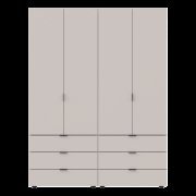 Распашной шкаф для одежды Гелар комплект Кашемир 2+2 ДСП 155х49.5х203.4
