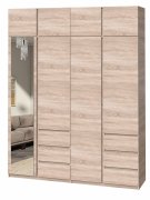 Шкаф с зеркалом "Брайт" 2000х520х2400 h . Дуб сонома (Телескопические направляющие) Шкаф с зеркалом "Брайт" 2000х520х2400 h . Дуб сонома (Телескопические направляющие)