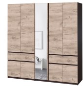 Шкаф с зеркалом "Брайт" 2021х520х2000 h . Венге магия / Дуб крафт серый (Телескоп. направ.) Шкаф с зеркалом "Брайт" 2021х520х2000 h . Венге магия / Дуб крафт серый (Телескоп. направ.)