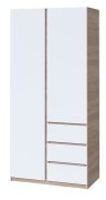 Шкаф "Брайт" 1000х520х2000 h . Дуб сонома / Белый (Телескопические направляющие) Шкаф "Брайт" 1000х520х2000 h . Дуб сонома / Белый (Телескопические направляющие)