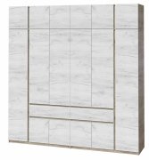 Шкаф с антресолью "Брайт" 2442х520х2400 h . Дуб крафт серый / Дуб крафт белый (левосторонний) Шкаф с антресолью "Брайт" 2442х520х2400 h . Дуб крафт серый / Дуб крафт белый (левосторонний)