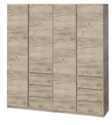 Шкаф "Брайт" 2000х520х2000 h . Дуб крафт серый (Телескопические направляющие) Шкаф "Брайт" 2000х520х2000 h . Дуб крафт серый (Телескопические направляющие)