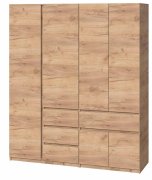 Большой современный шкаф "Брайт" 1800х520х2000 h . Дуб крафт золотой