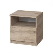 Тумба прикроватная "Брайт" с 1 ящиком 400х376х400 h . Дуб крафт серый