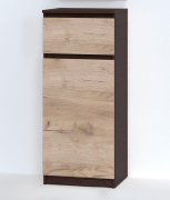 Тумба-комод "Брайт" 400х376х950 h . Венге магия / Дуб крафт серый (телескопич. направляющие)