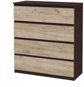 Комод "Брайт" 900х376х950 h . Венге магия / Дуб крафт серый (телескопические направляющие)