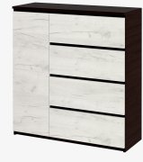 Комод "Брайт" 1000х376х950 h . Венге магия / Дуб крафт белый Телескоп. направ. (левосторонний)