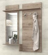 Вешалка с зеркалом "Брайт" 900х140х1110 h Дуб крафт серый (левосторонняя) Вешалка с зеркалом "Брайт" 900х140х1110 h Дуб крафт серый (левосторонняя)