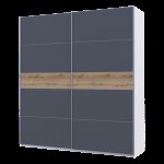 Шкаф купе G-Caiser Белый/Графит вставка Дуб Эвок 2 ДСП /5 частей 220х60х240