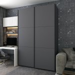 Шкаф купе G-Caiser Графит Графит 2 ДСП 160х60х240