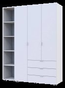 Комплект Гелар з Этажеркою Белый 3 ДСП 154.4х49.5х203.4 Комплект Гелар з Этажеркою Белый 3 ДСП 154.4х49.5х203.4