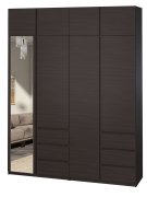 Шкаф с зеркалом "Брайт" 2000х520х2400 h . Венге магия (Телескопические направляющие)